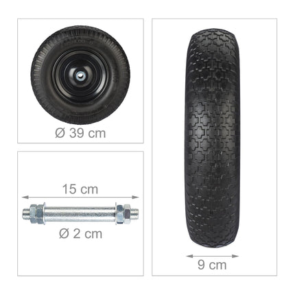 Roata pentru roaba 4.00-8 cu ax