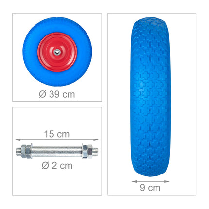 Roata pentru roaba 4.00-8 cu ax