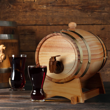 Butoi de whisky cu dozator de robinet, capacitate de 2,2 l
