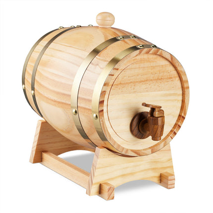 Butoi de whisky cu dozator de robinet, capacitate de 2,2 l