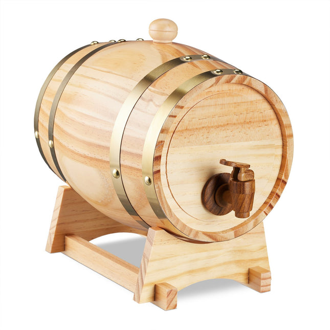 Butoi de whisky cu dozator de robinet, capacitate de 2,2 l