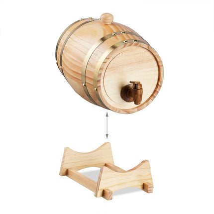 Butoi de whisky cu dozator de robinet, capacitate de 2,2 l