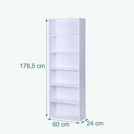 Bibliotecă reglabilă albă, 100 cm