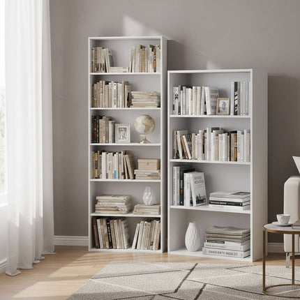 Bibliotecă reglabilă albă, 100 cm