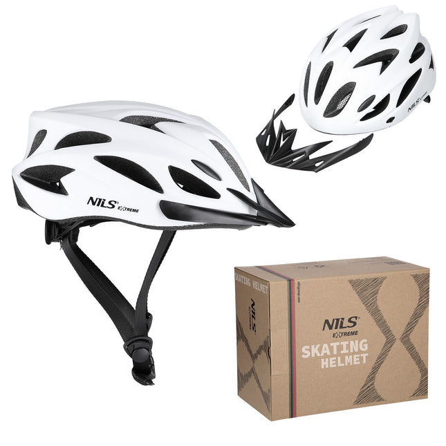 Casca de bicicleta alba, marimea L (55-61 cm)