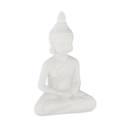 Figura Buddha alb 17 cm