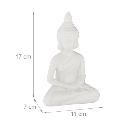 Figura Buddha alb 17 cm