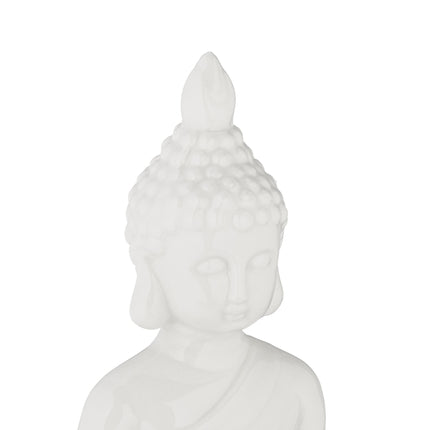 Figura Buddha alb 17 cm
