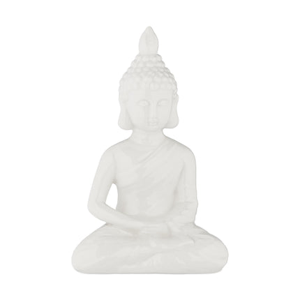 Figura Buddha alb 17 cm