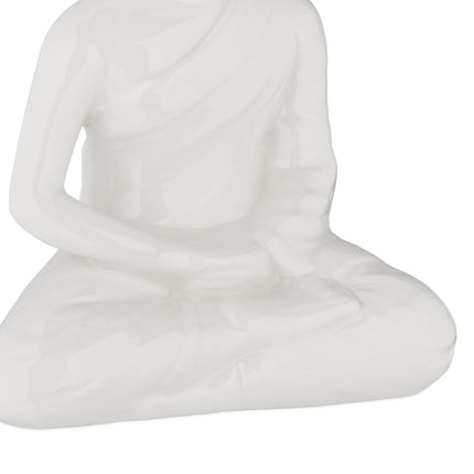 Figura Buddha alb 17 cm