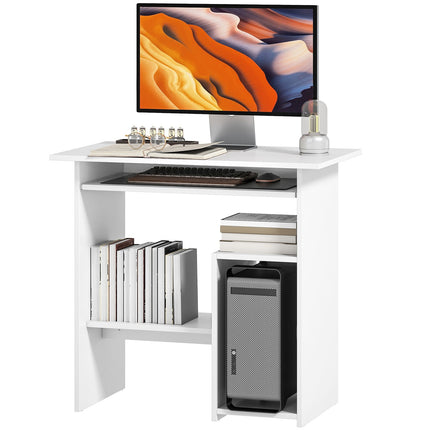 Birou alb pentru computer, PAL, 80 x 45 x 75 cm