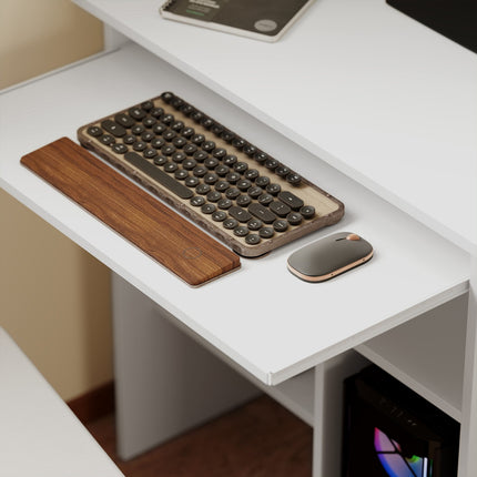 Birou alb pentru computer, PAL, 80 x 45 x 75 cm