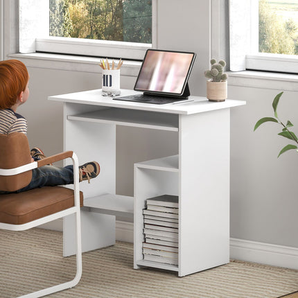 Birou alb pentru computer, PAL, 80 x 45 x 75 cm