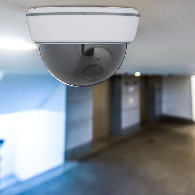 Camere de securitate false albe, set de 3, pentru interior/exterior