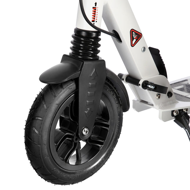 Trotineta albă, pliabilă, cu design ușor