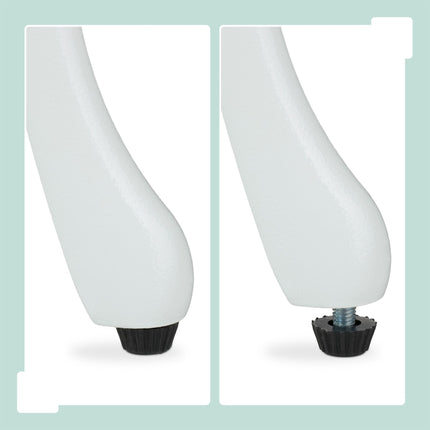 Set Bistro din Metal Alb – Masă și 2 Scaune, Model Frunze