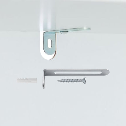 White Narrow Bathroom Cabinet with Adjustable Shelves