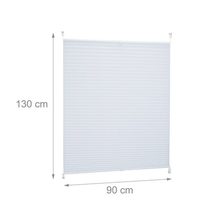 Jaluzele plisate albe fără găurire - semi-transparente