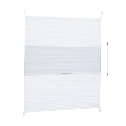 Jaluzele plisate albe fără găurire - semi-transparente