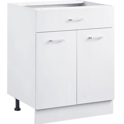White Shaker Base Cabinet 24 In, Drawer, Soft-Close