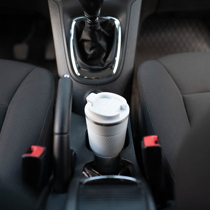 Cupă termică albă – izolată, capacitate de 9 oz