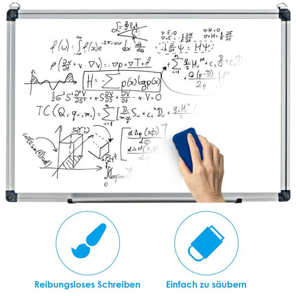 Tablă magnetică tablă de scris tablă de perete tablă memo cu cadru din aluminiu 90 x 60 cm