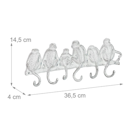 Umeraș alb cu design maimuță