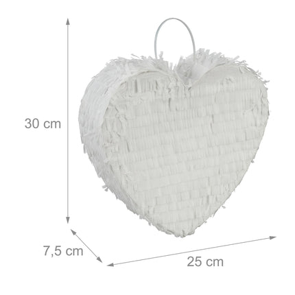 Pinata albă în formă de inimă