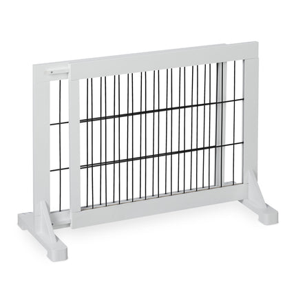 White retractable security gate