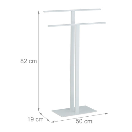 Suport pentru prosoape alb T-Design