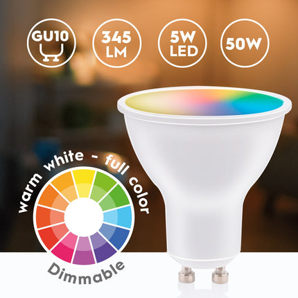 WiFi Smart GU10 LED RGBW 4.9W 400 lm
