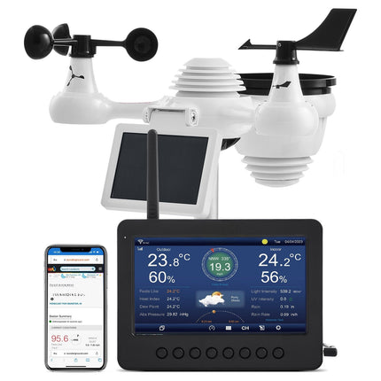 Wi-Fi Weather Station With 7-in-1 Sensor, 7 in Display