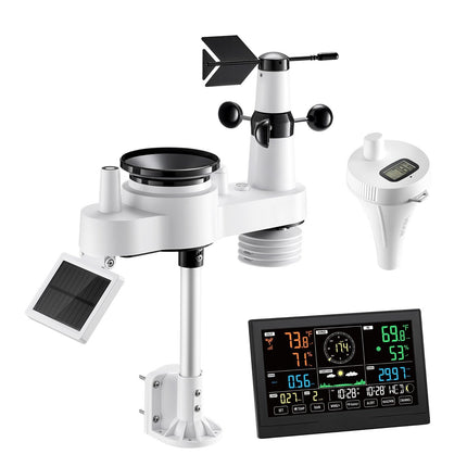 Wi-Fi Weather Station with App, 7.5-Inch Display, Solar Sensor