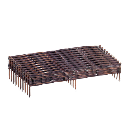 Bordură de grădină din răchită cu salcie – Set de bordură flexibilă