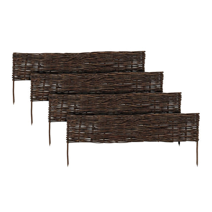 Bordură de grădină din răchită Willow – Bordură flexibilă din răchită, cu cuie
