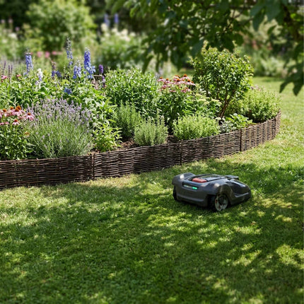 Bordură de grădină din răchită Willow – Bordură flexibilă din răchită, cu cuie