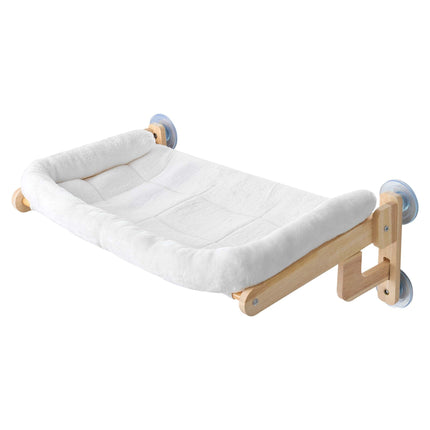 Window Cat Hammock with Suction Cups and Wall Mount, Cream, Max. 18 kg