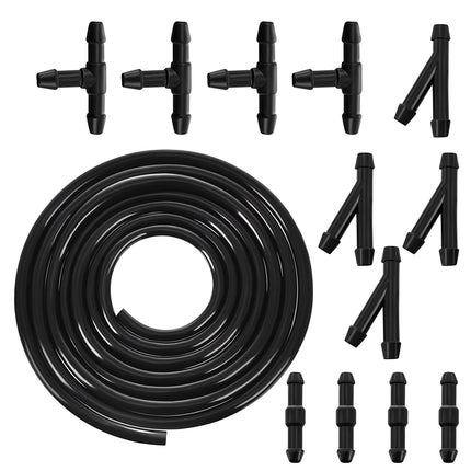 Kit de reparare a spălătorului de parbriz, furtun PVC de 2 m, negru