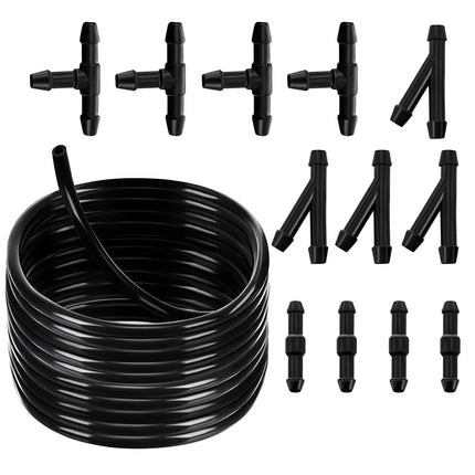 Kit de reparare a spălătorului de parbriz, furtun PVC de 2 m, negru