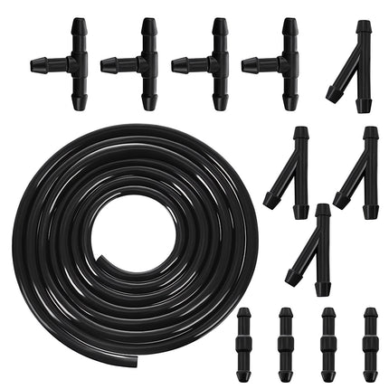 Kit de reparare a spălătorului de parbriz, furtun PVC de 2 m, negru