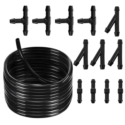 Kit de reparare a spălătorului de parbriz, furtun PVC de 2 m, negru