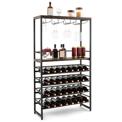 Suport pentru brutărie de vin, depozitare cu 4 niveluri, suport pentru pahare