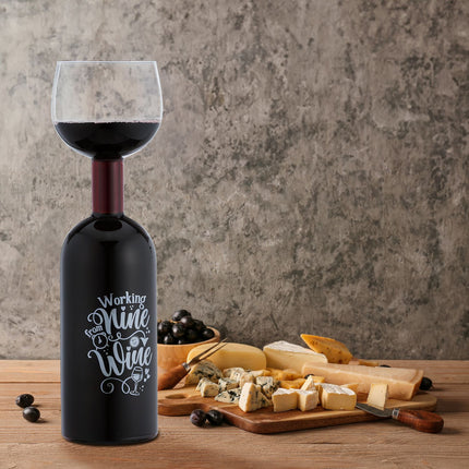Sticla de vin - Conține 750 ml, cadou distractiv pentru iubitorii de vin