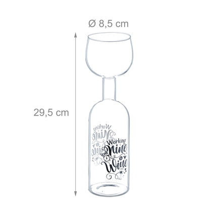 Sticla de vin - Conține 750 ml, cadou distractiv pentru iubitorii de vin