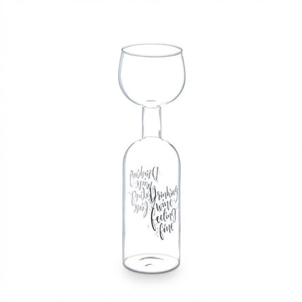 Sticla de vin - Conține 750 ml, cadou distractiv pentru iubitorii de vin