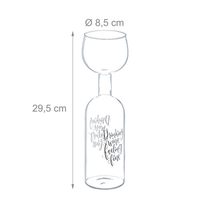 Sticla de vin - Conține 750 ml, cadou distractiv pentru iubitorii de vin
