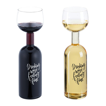 Sticla de vin - Conține 750 ml, cadou distractiv pentru iubitorii de vin