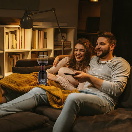 Sticla de vin - Conține 750 ml, cadou distractiv pentru iubitorii de vin