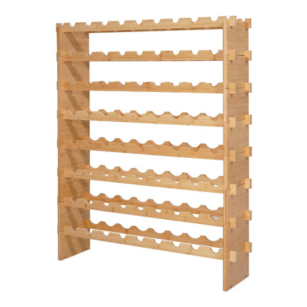Wine Rack, 72-Bottle 8-Tier Stackable Freestanding Wood