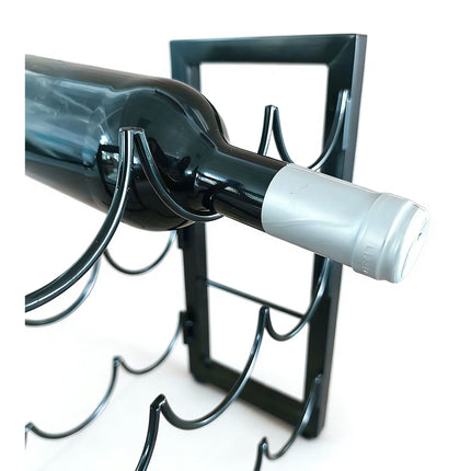 Suport de vin pentru 9 sticle – Metal, Design subțire